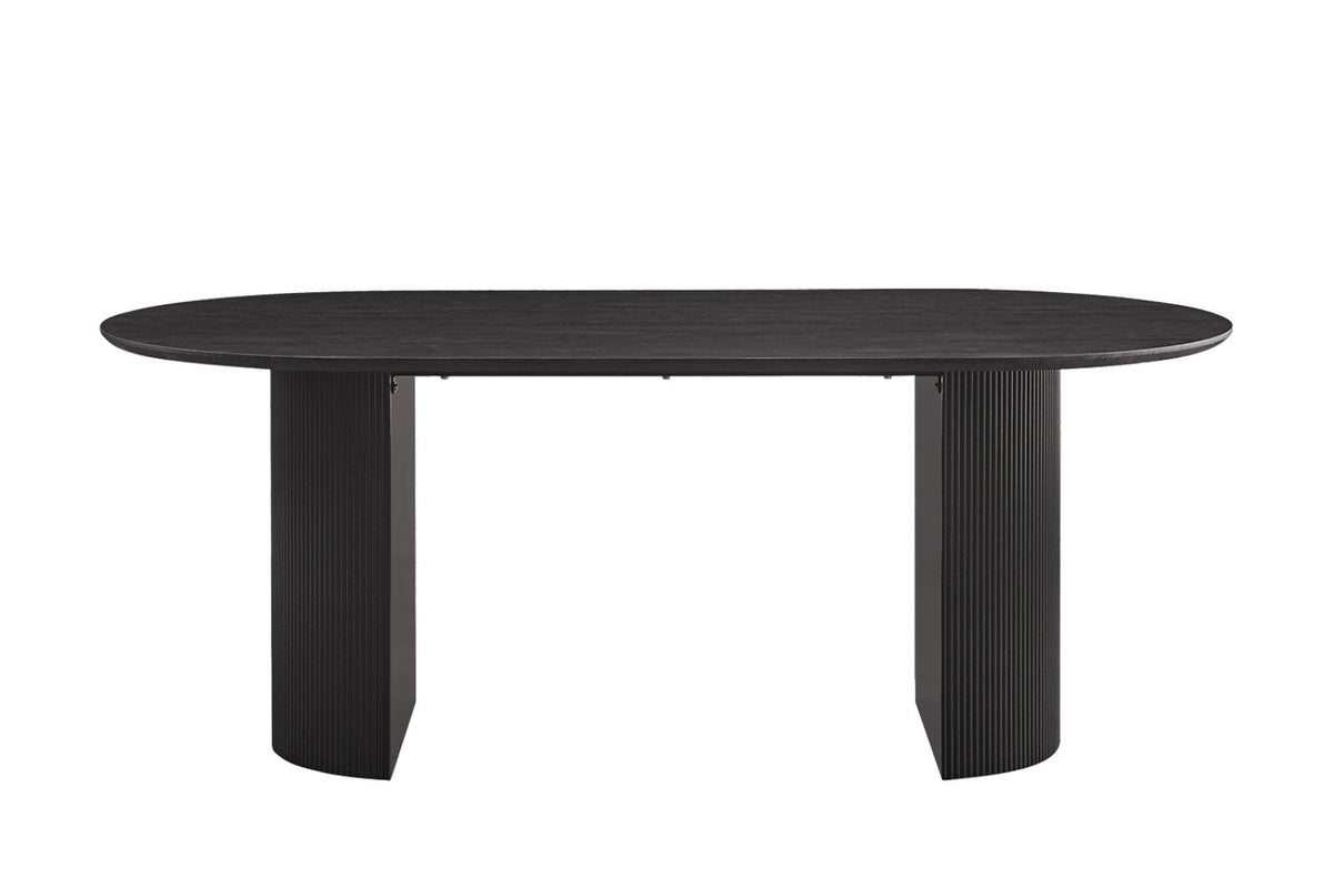 Table Lagos – Brun foncé – Ovale 200 × 100 cm