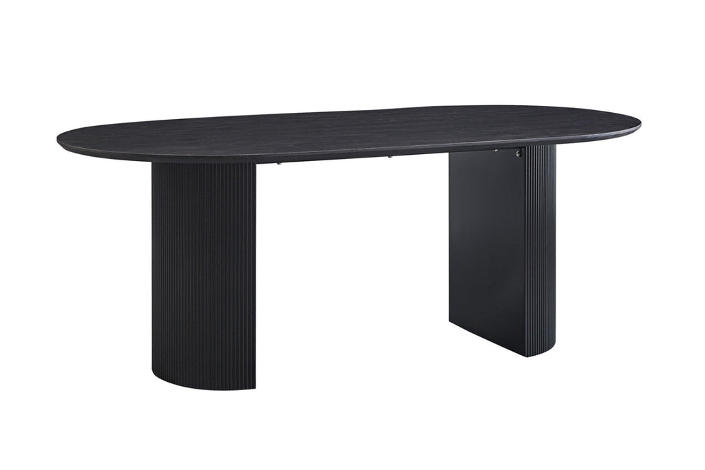 Table Lagos – Brun foncé – Ovale 200 × 100 cm