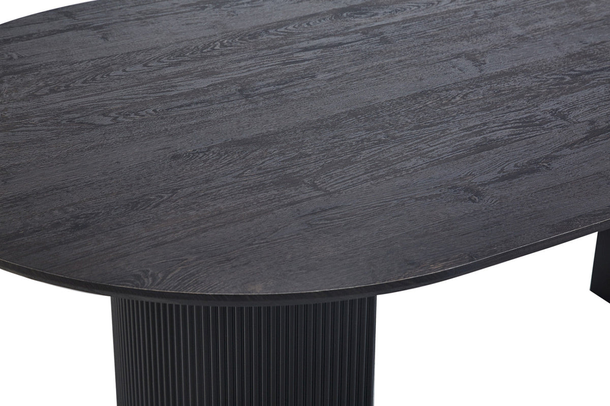 Table Lagos – Brun foncé – Ovale 200 × 100 cm