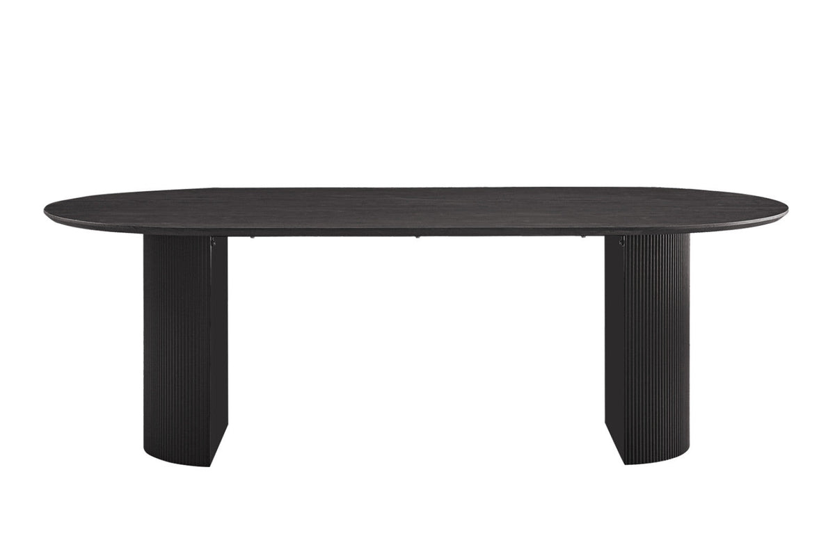 Table Lagos – Brun foncé – Ovale 220 × 110 cm