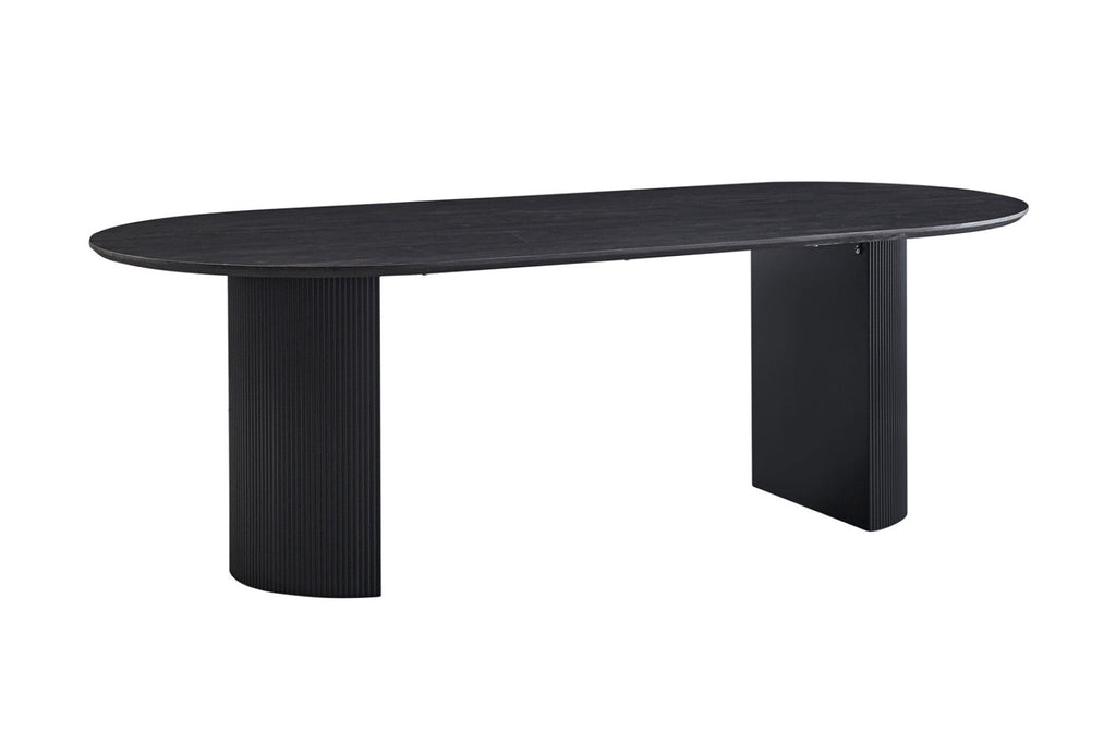 Table Lagos – Brun foncé – Ovale 220 × 110 cm