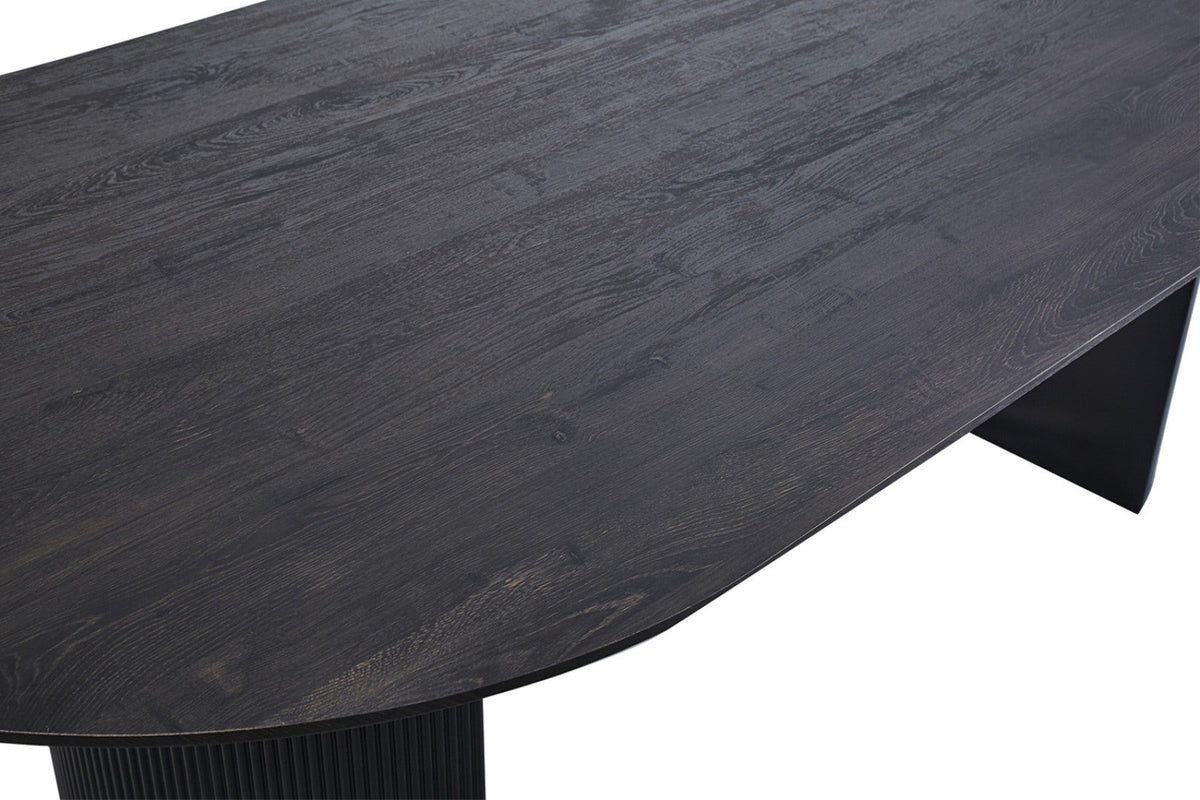 Table Lagos – Brun foncé – Ovale 220 × 110 cm