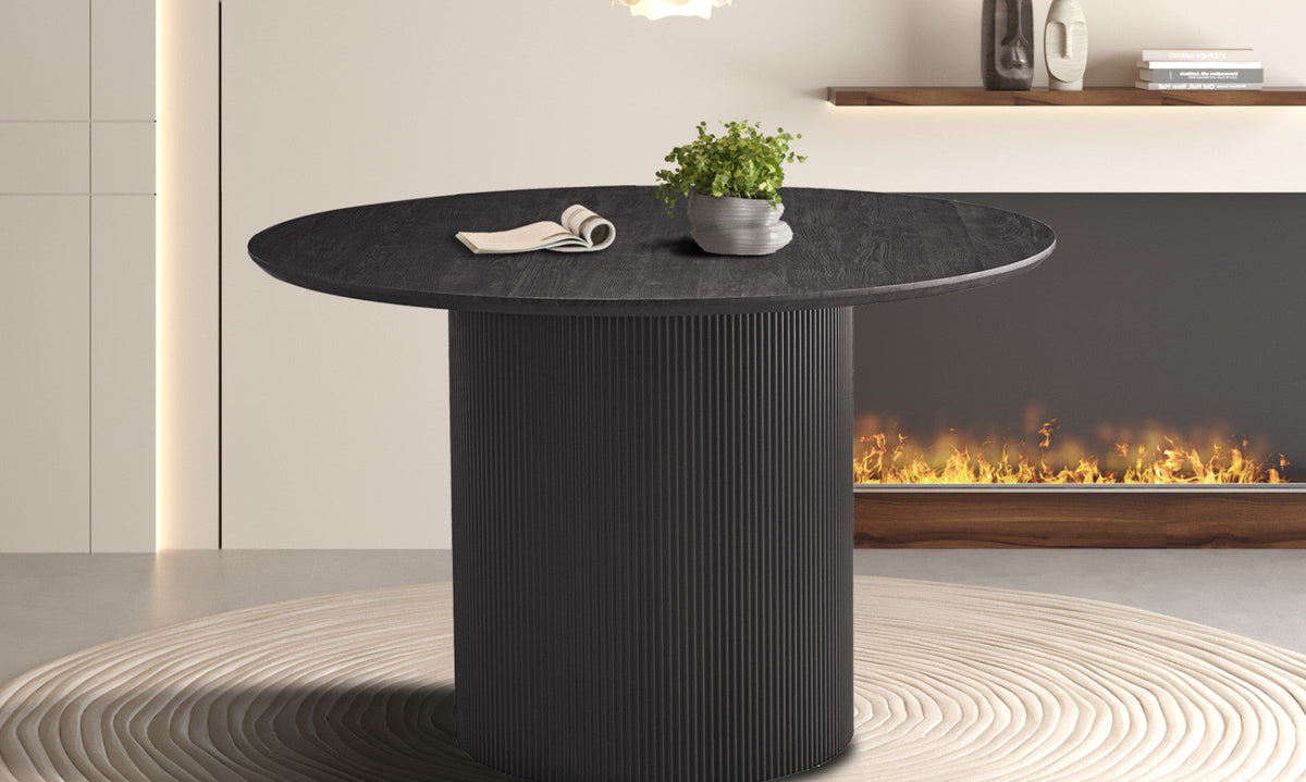 Table Lagos – Brun foncé – Ronde Ø 120 cm
