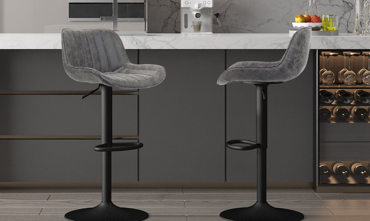 Tabouret de bar Fenna – Gris – vue 2