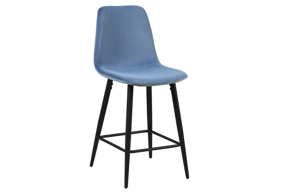 Lot de 2 chaises de comptoir Boy – Bleu clair