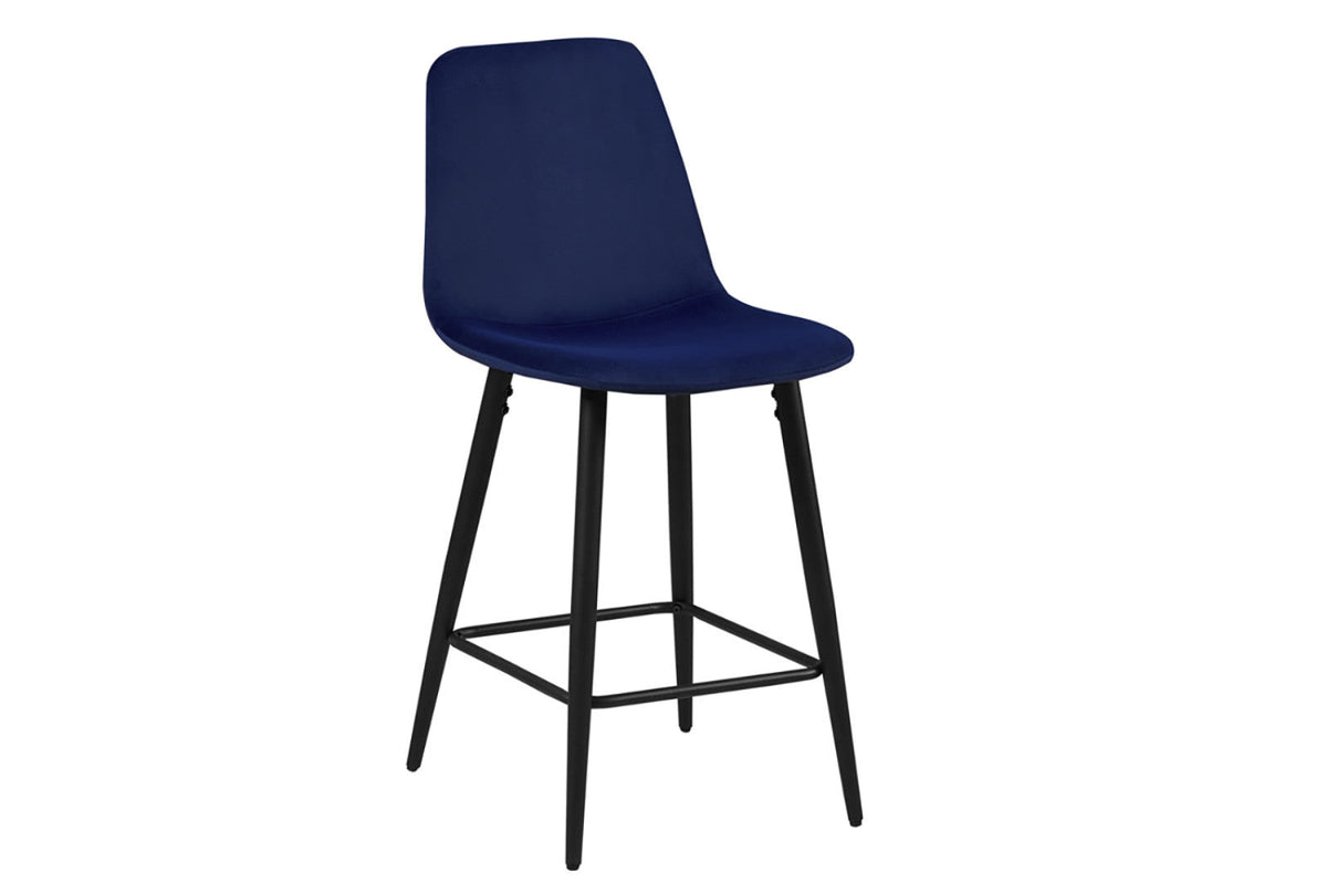 Lot de 2 chaises de comptoir Boy – Bleu foncé