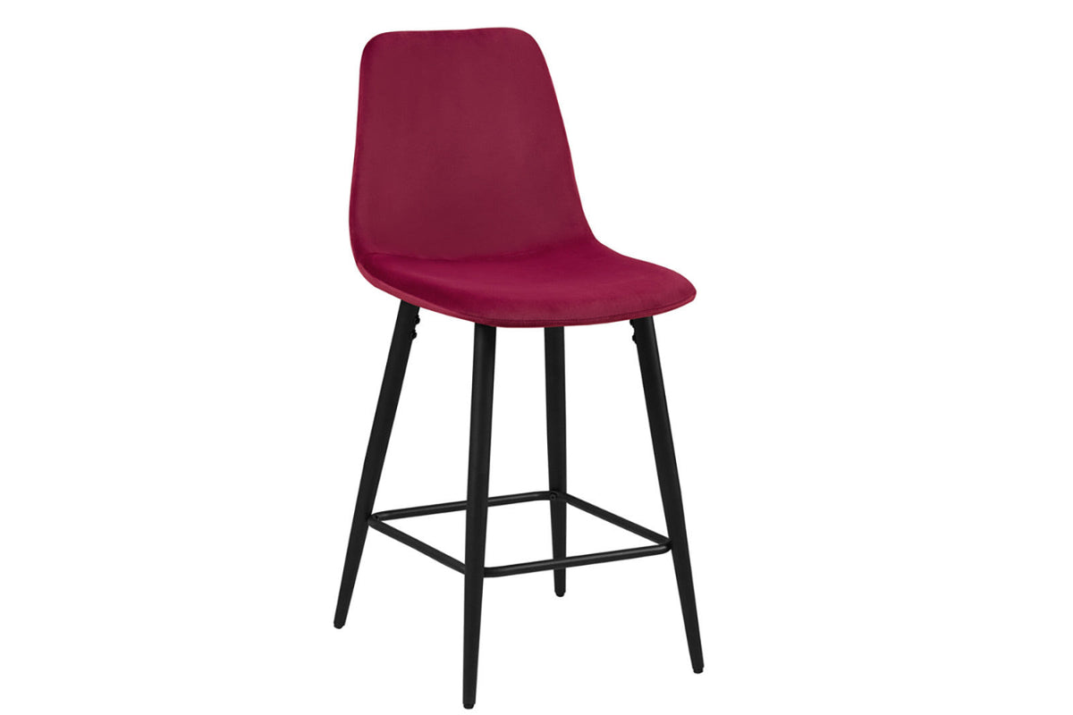 Lot de 2 chaises de comptoir Boy – Bordeaux