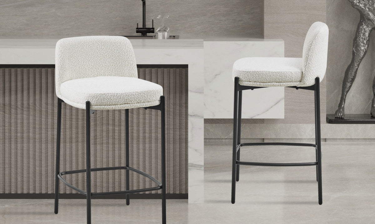 Chaise de comptoir Ella – blanc