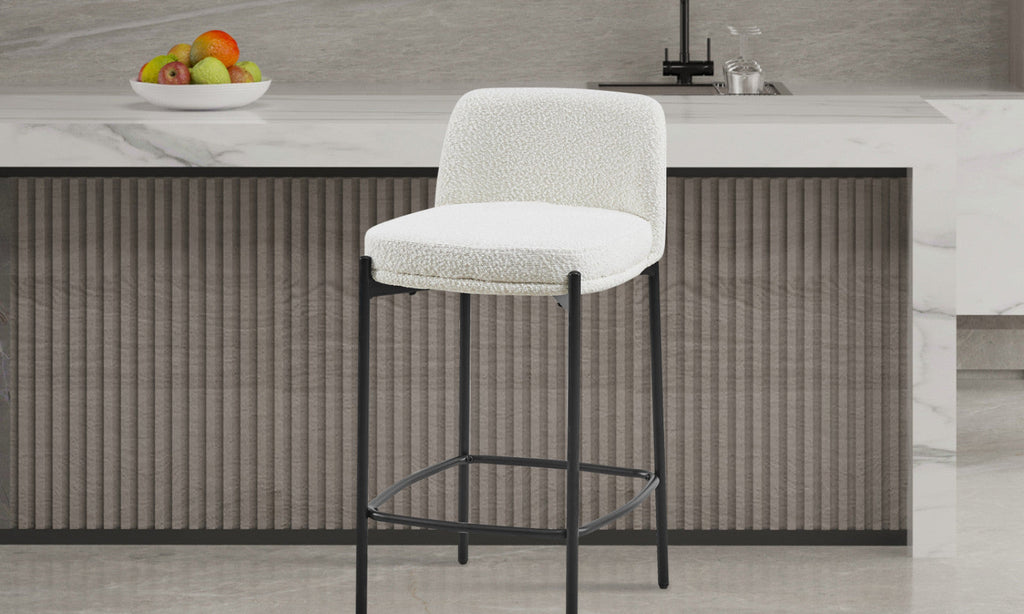 Chaise de comptoir Ella – blanc
