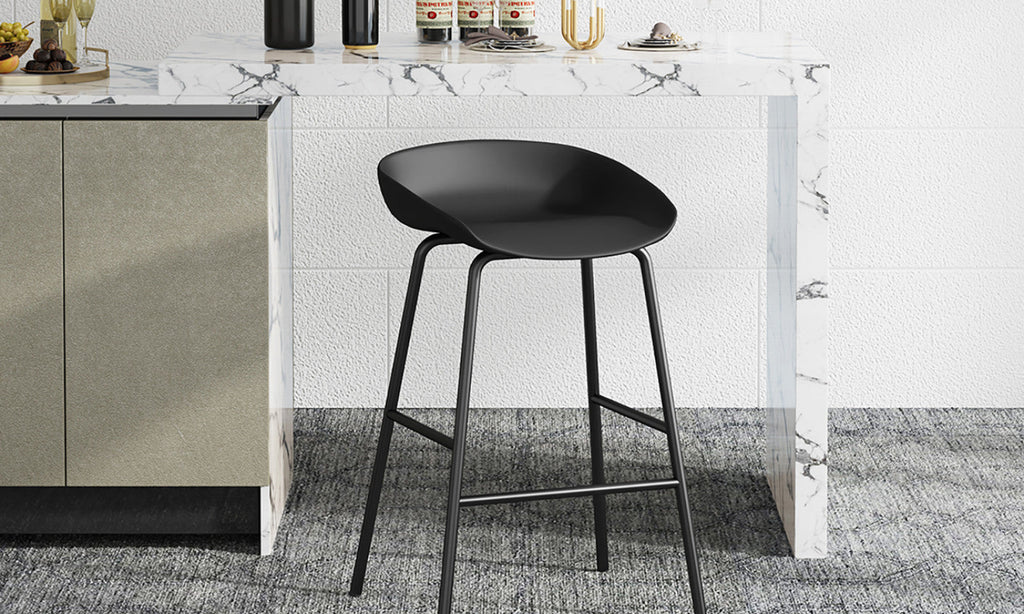 Lot de 2 chaises de comptoir Anna – Noir