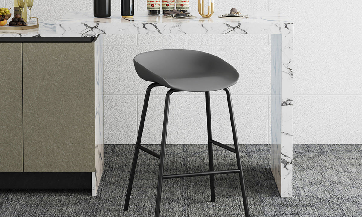 Lot de 2 chaises de comptoir Anna – Gris
