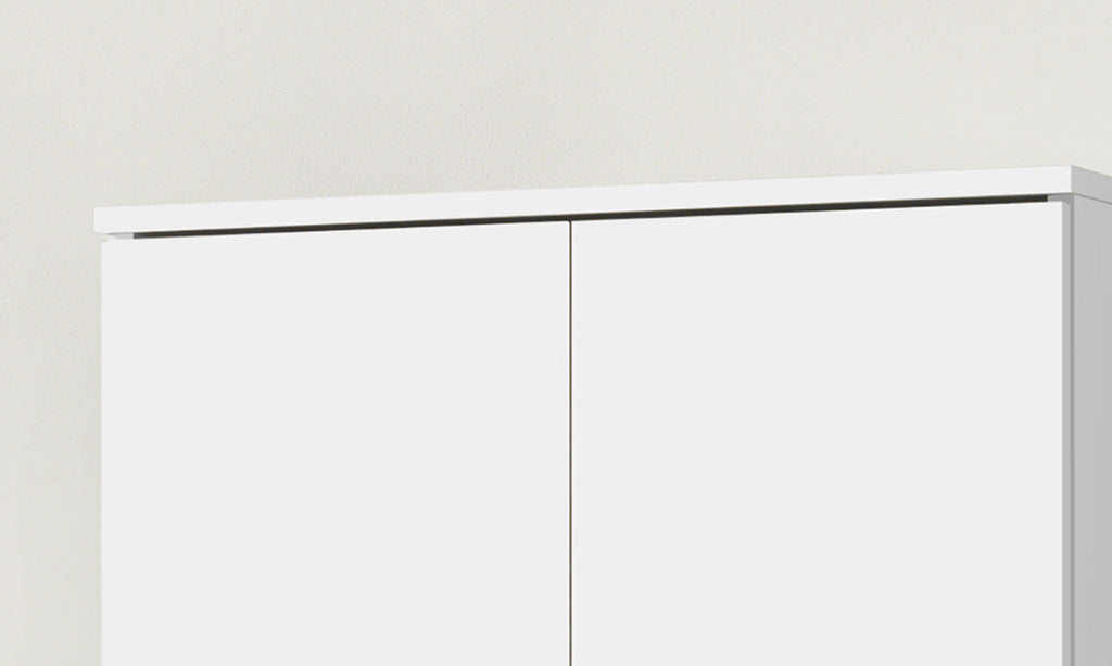 Armoire de rangement Ray – 2 portes et 4 étagères wit