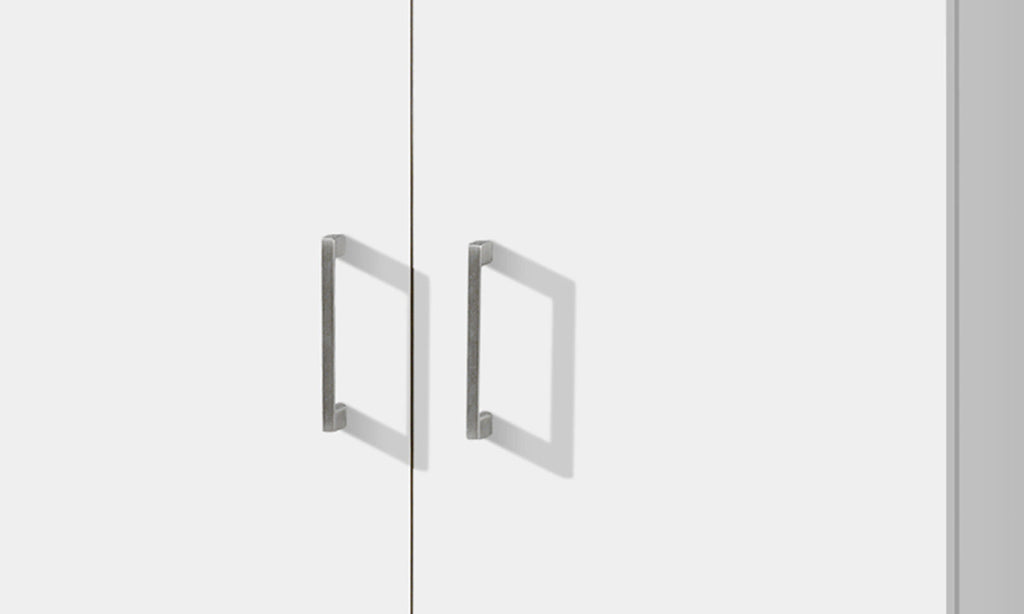 Armoire de rangement Ray – 2 portes et 4 étagères wit