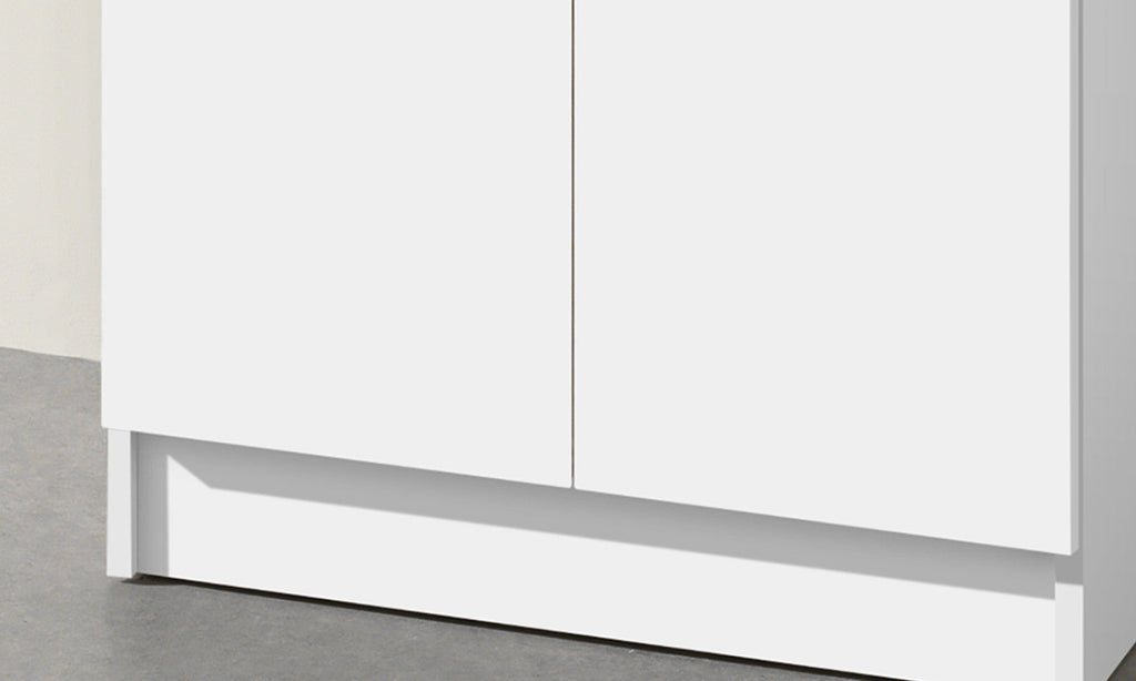 Armoire de rangement Ray – 2 portes et 4 étagères wit