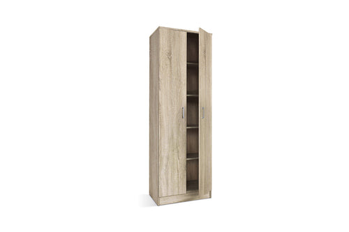 Armoire de rangement Ray – Sonoma – 2 portes – 60 × 180 cm
