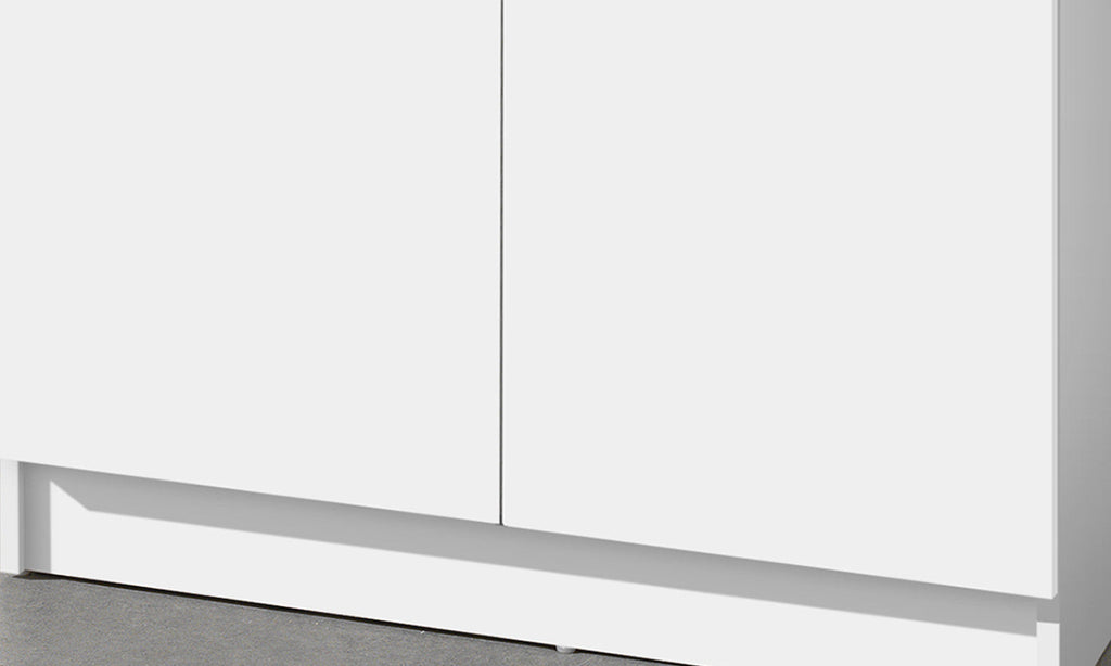 Armoire de rangement Ray – 2 portes et 4 étagères blanc