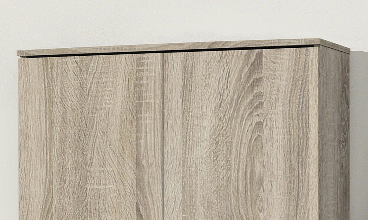 Armoire de rangement Ray – 2 portes et 4 étagères sonoma
