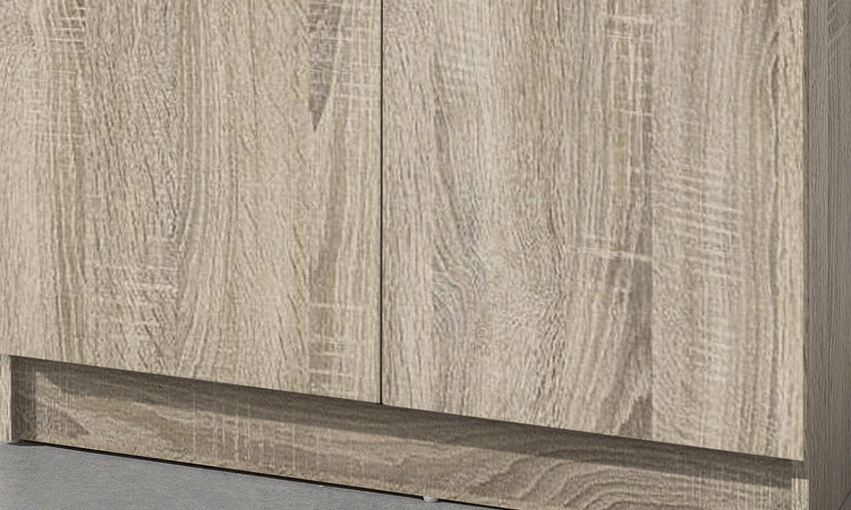 Armoire de rangement Ray – 2 portes et 4 étagères sonoma