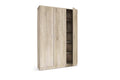 Armoire de rangement Ray – 3 portes et 4 étagères sonoma