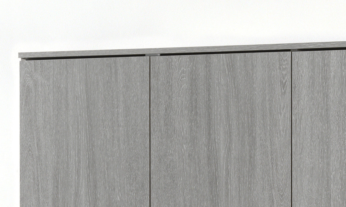 Armoire de rangement Ray – Chêne gris – 3 portes – 120 × 180 cm