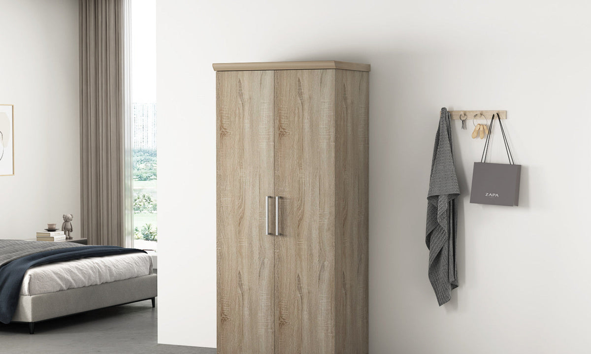 Armoire Mike – Sonoma – 2 portes – 80 × 183 cm