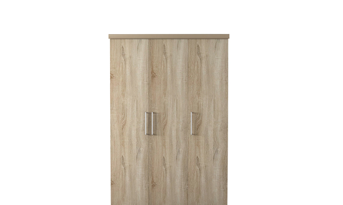 Armoire Mike – Sonoma – 3 portes – 120 × 183 cm