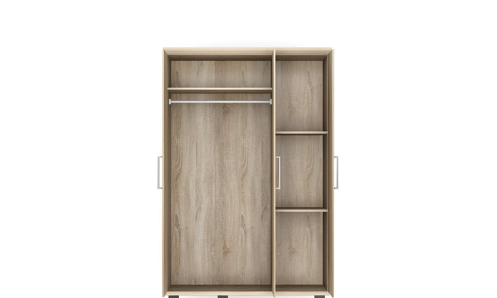 Armoire Mike – Sonoma – 3 portes – 120 × 183 cm