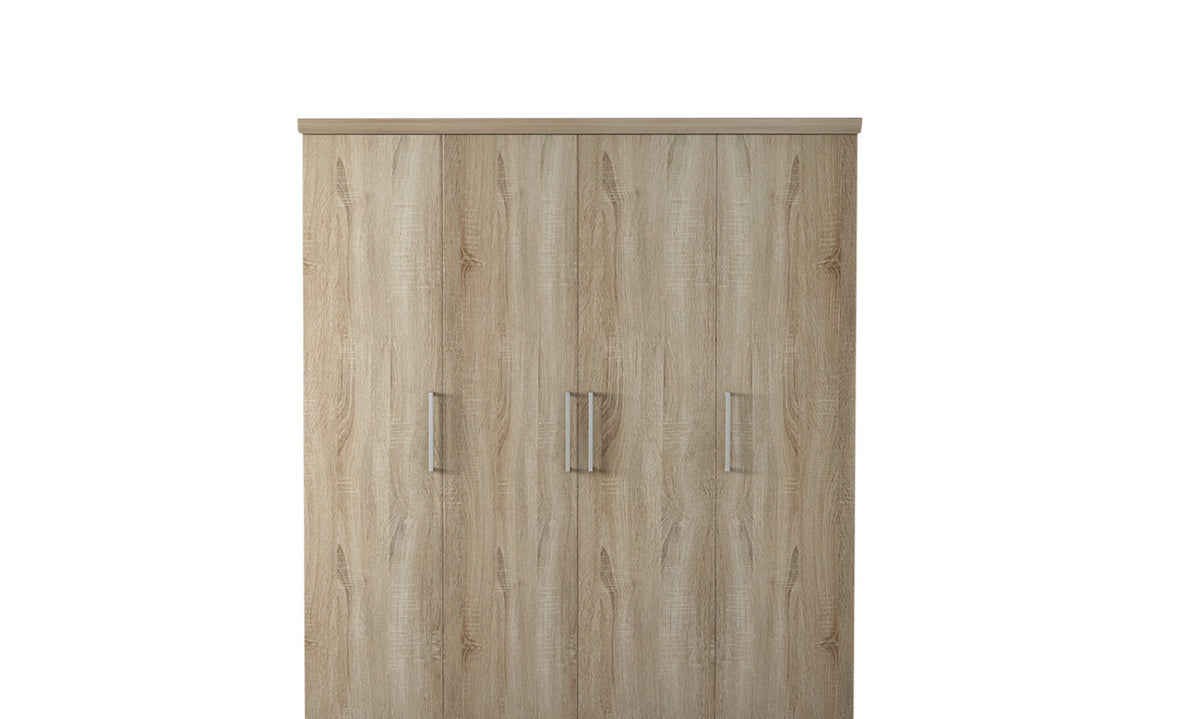 Armoire Mike – Sonoma – 4 portes – 160 × 183 cm