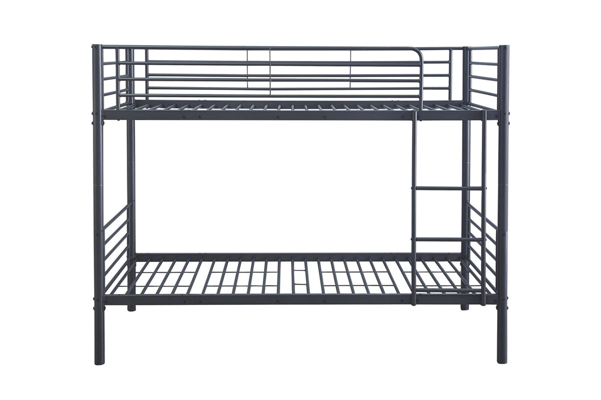 Lit superposé Sammy – divisible métal gris foncé – 90x200 cm