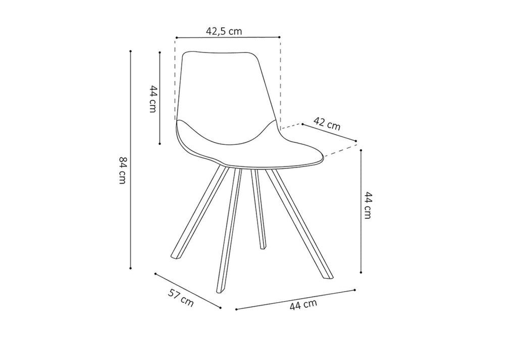 Chaise Oslo – Brun – vue 5
