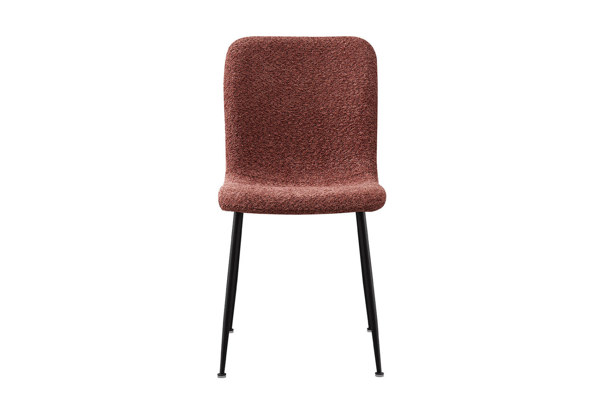 Lot de 2 chaises Alice – Bouclé rose