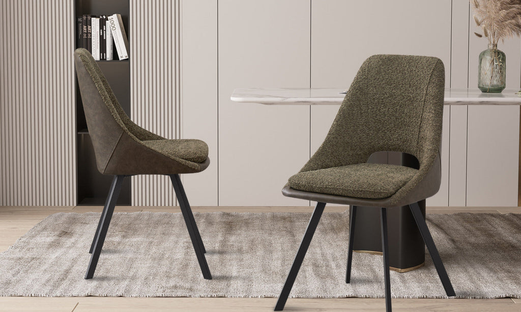 Chaise Filou – Vert, dos vert foncé – vue 2
