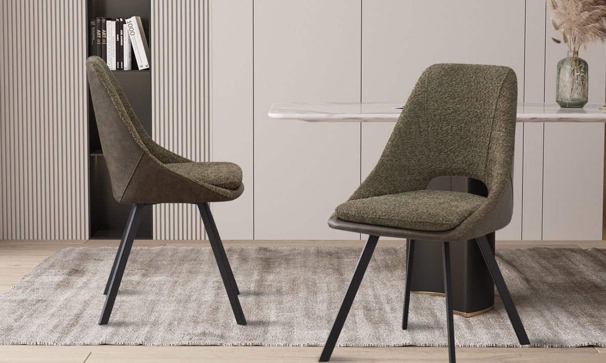 Chaise Filou – Vert, dos vert foncé – vue 2