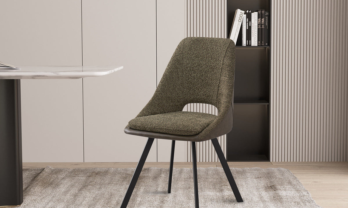 Chaise Filou – Vert, dos vert foncé – vue 3