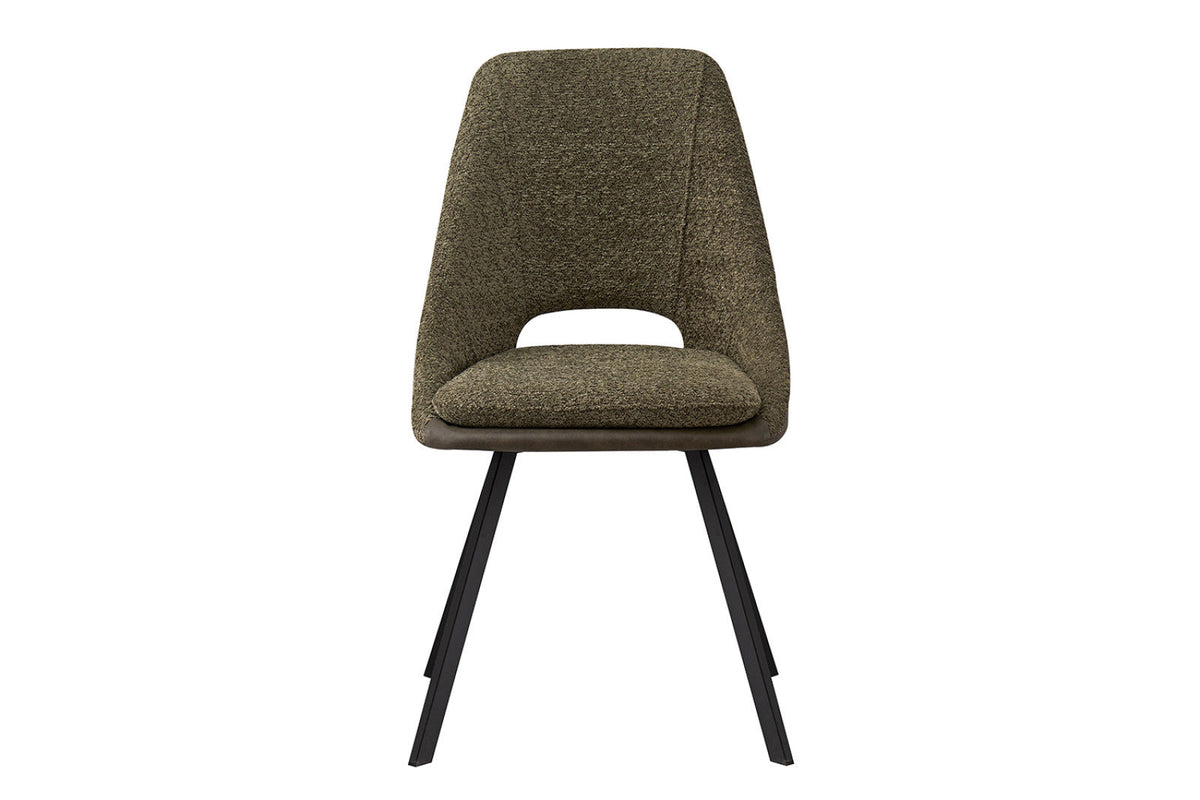 Lot de 2 chaises Filou – Vert, dos vert foncé