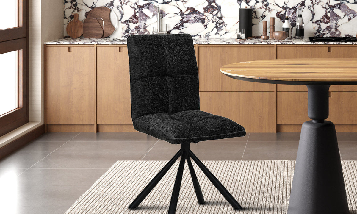 Lot de 2 chaises pivotantes Jack – Gris foncé