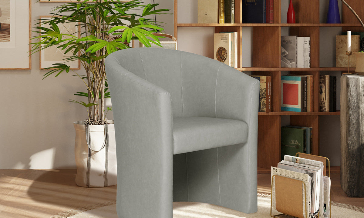 Fauteuil Charlie – vintage gris clair